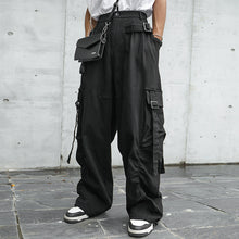 Load image into Gallery viewer, Ribbon Street Loose Wide Leg Straight Trousers
