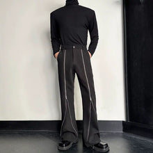 Load image into Gallery viewer, Zippered Flared Straight-Leg Casual Pants
