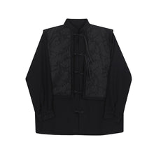 Load image into Gallery viewer, Fake Two-piece Stitched Jacquard Shirt Jacket
