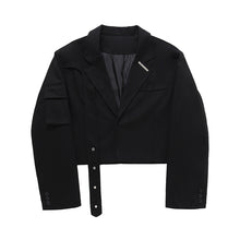 Load image into Gallery viewer, Ribbon Pocket Cropped Blazer
