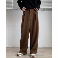 Load image into Gallery viewer, Thickened Twill Semi-elastic Wide-leg Loose Trousers
