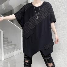 Load image into Gallery viewer, Black loose irregular T-shirt
