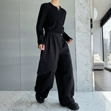 Load image into Gallery viewer, Pleated Silhouette Three-dimensional Workwear Loose Wide-leg Pants
