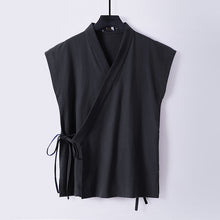 Load image into Gallery viewer, Two Piece Vest Sleeveless Cotton And Linen Suit
