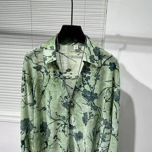 Irregular Printed Loose Shirt