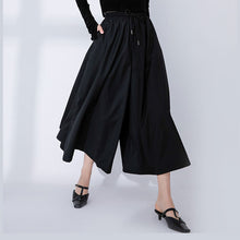 Load image into Gallery viewer, Black Casual High Waist Slim Wide Leg Pants
