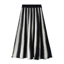 Load image into Gallery viewer, Contrast Color Vertical Striped Loose Skirt
