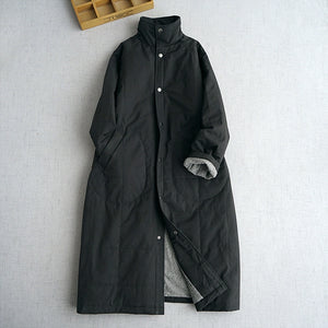 Retro Thickened Mid-Length Cotton Jacket