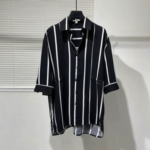 Irregular Striped Thin Shirt