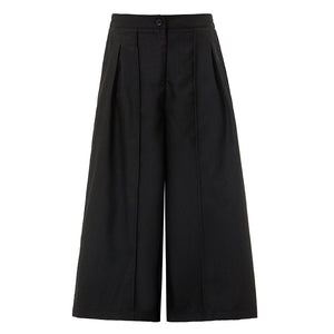 Pleated Striped Wide Leg Pants