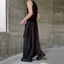 Load image into Gallery viewer, Black Three-dimensional Pleated Irregular Skirt Pants
