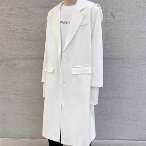 Shoulder Button Mid Length Trench Coat