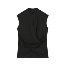 Load image into Gallery viewer, Button Cross Cutout Vest
