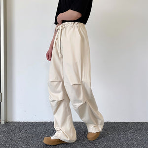 Summer High Waist Drawstring Retro Trousers