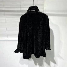 Load image into Gallery viewer, Deconstructed Patchwork Loose Velvet Shirt
