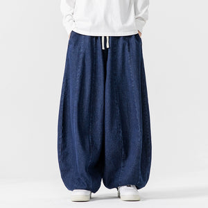 Japanese Retro Wide-leg Loose Denim Harem Pants