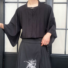 Load image into Gallery viewer, Summer Square Collar Mid-Sleeve Hanfu Shirt
