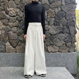 Retro Woolen Wide Leg Pants