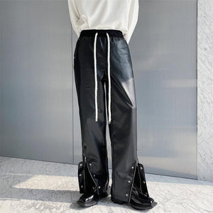 Punk PU Leather Motorcycle Pants