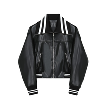 Load image into Gallery viewer, Retro Large Lapel Pu Leather Jacket
