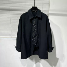 Load image into Gallery viewer, Tie Embellished Casual Long-sleeved Shirt
