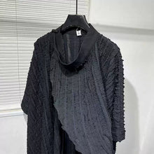 Load image into Gallery viewer, Irregular Pleated Loose Bat Sleeve Shirt Cardigan
