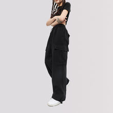 Load image into Gallery viewer, Drawstring Side Pockets Adjustable Trousers
