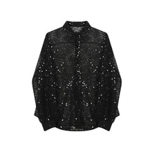 Load image into Gallery viewer, Hollow Loose Sequin Shirt
