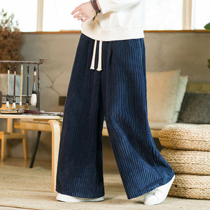 Thickened Corduroy Wide-leg Straight Pants