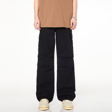 Load image into Gallery viewer, American Loose Straight Drape Wide Leg Large Pocket Casual Pants
