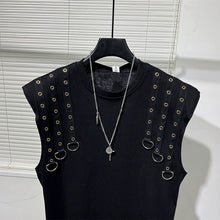 Load image into Gallery viewer, Metallic Embellished Loose Vest
