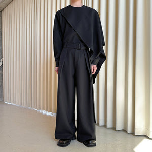 Casual Loose Floor-length Wide-leg Pants