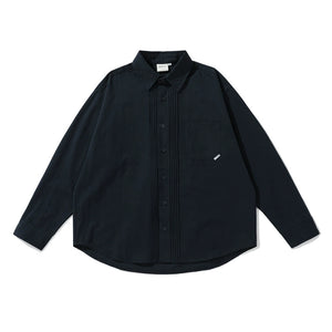 Japanese Retro Solid Color Long-sleeved Shirt