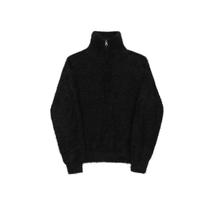 Half Zip Lapel Sweater