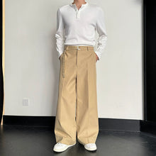 Load image into Gallery viewer, Straight Leg Belted Draped Suit Trousers
