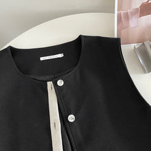 Load image into Gallery viewer, Contrast Color V Neck Suit Vest

