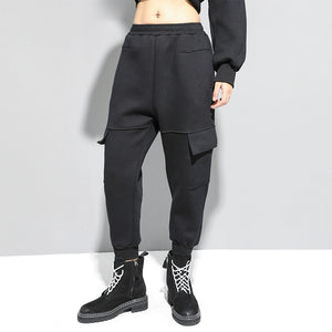 Thickened Workwear Tight Waist Casual Pants