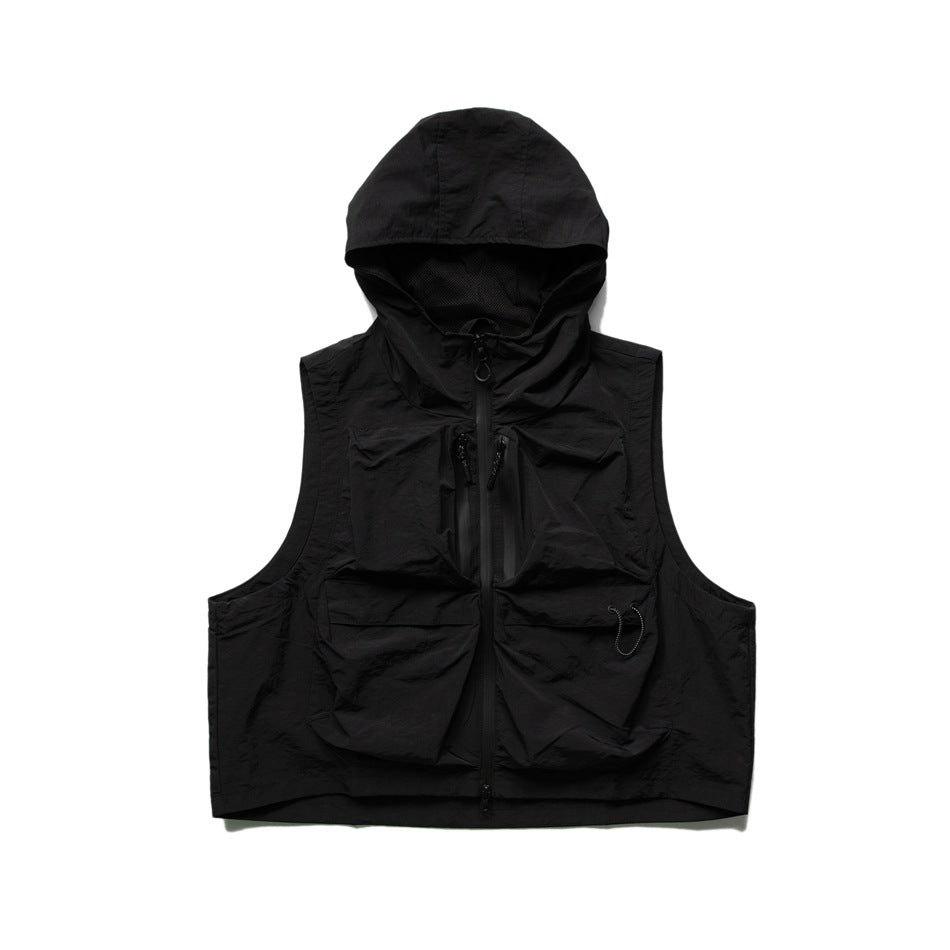 Hooded Multi-pocket Outdoor Functional Work Vest