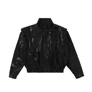 Sequined Shoulder Padded Jacket