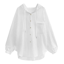 Load image into Gallery viewer, Hooded Striped Jacquard Shirt
