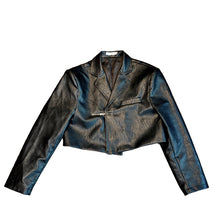Load image into Gallery viewer, Short Leather Suit Jacket
