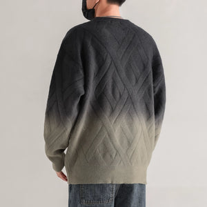 Round Neck Gradient Bottoming Sweater