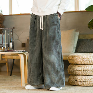 Thickened Corduroy Wide-leg Straight Pants