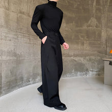 Load image into Gallery viewer, Thickened Straight Pleated Patchwork Wide-leg Trousers
