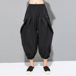 Black Loose Relaxed Bloomers