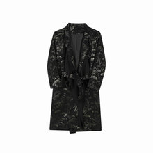 Load image into Gallery viewer, Vintage Jacquard Dark Pattern Long Coat
