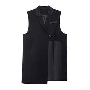 Irregular Long Loose Vest