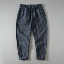 Load image into Gallery viewer, Vertical Striped Retro Thin Linen Loose Harem Pants
