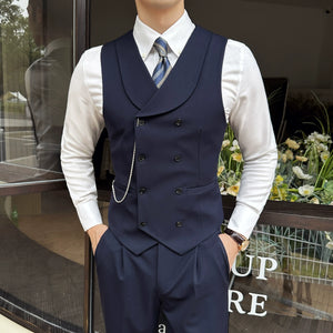 Slim Fit Double Breasted Suit Vest