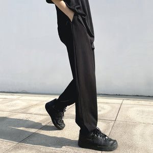 High Waist Elastic Drawstring Harem Pants